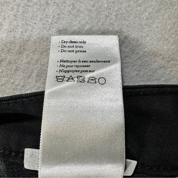 Paige Denim Verdugo Ankle Jeans Women’s Sise 27 Coated Black Silk Lyocell - Picture 8 of 13